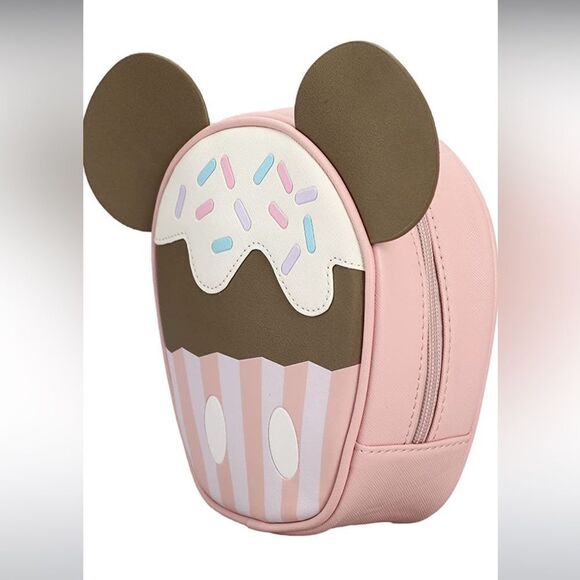 Disney’s Mickey Mouse Cupcake Cosmetic Bag NWT - Picture 1 of 7